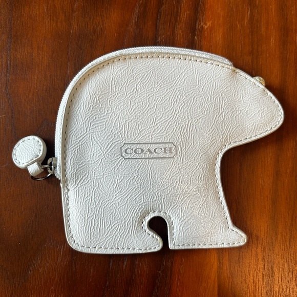 COACH Polar Bear Coin Pouch EUC - Picture 3 of 3